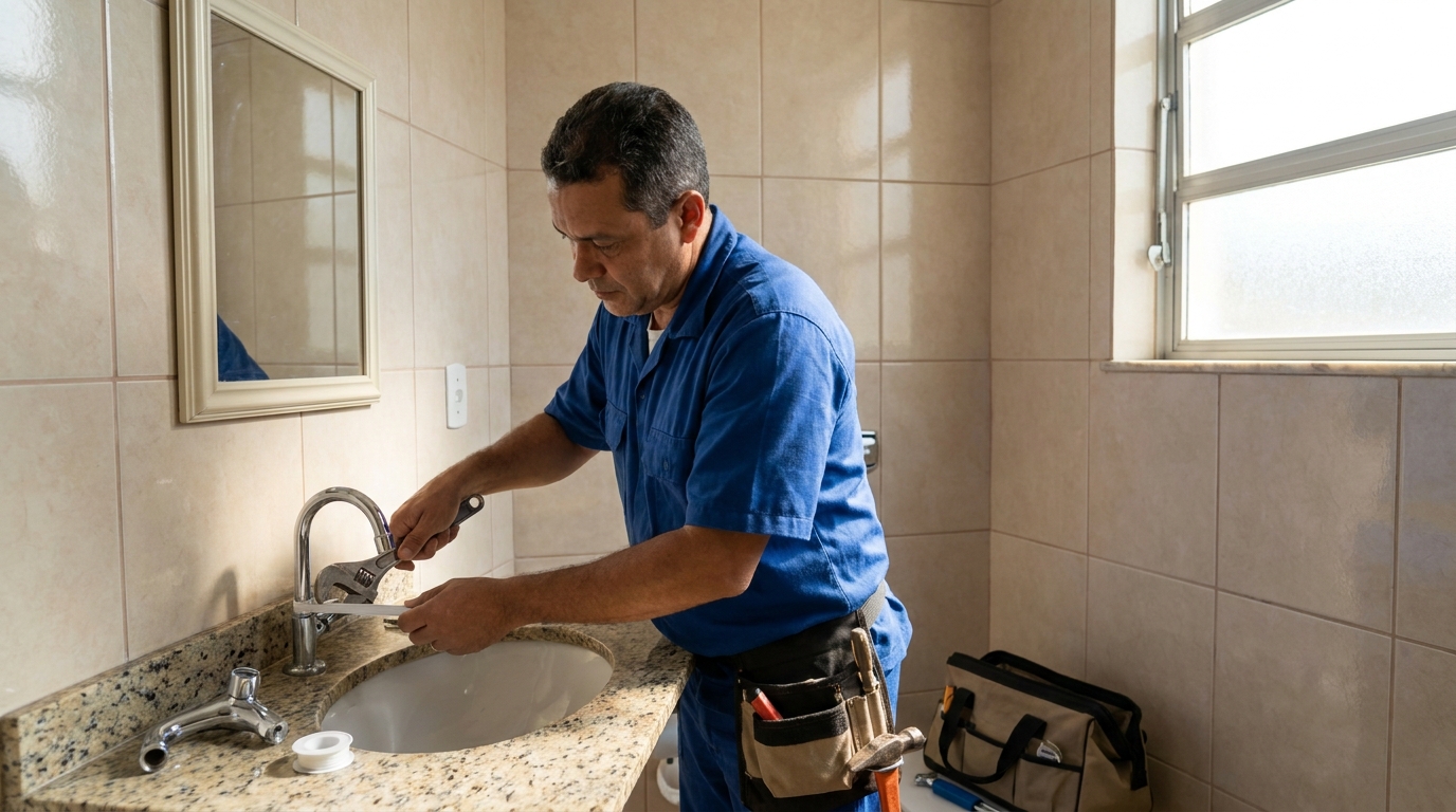 Instalação de torneira de banheiro em Olinda‑PE