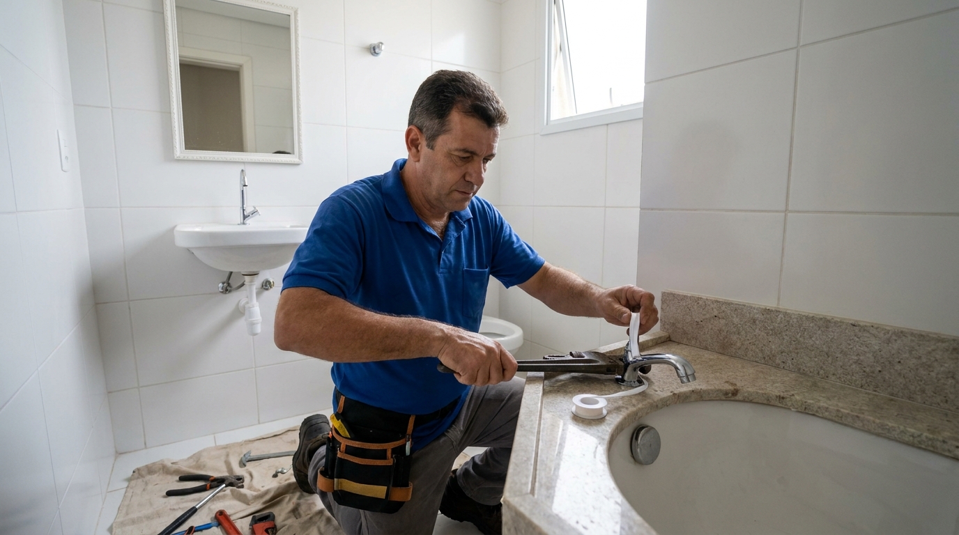 Instalação de torneira de cozinha em Olinda‑PE